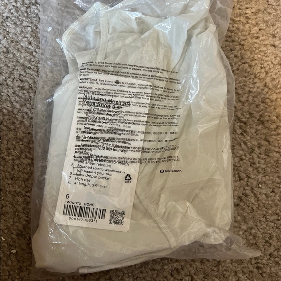 Lululemon Athletica Nulu and Mesh High-Rise Yoga Shorts Bone - Picture 4 of 5